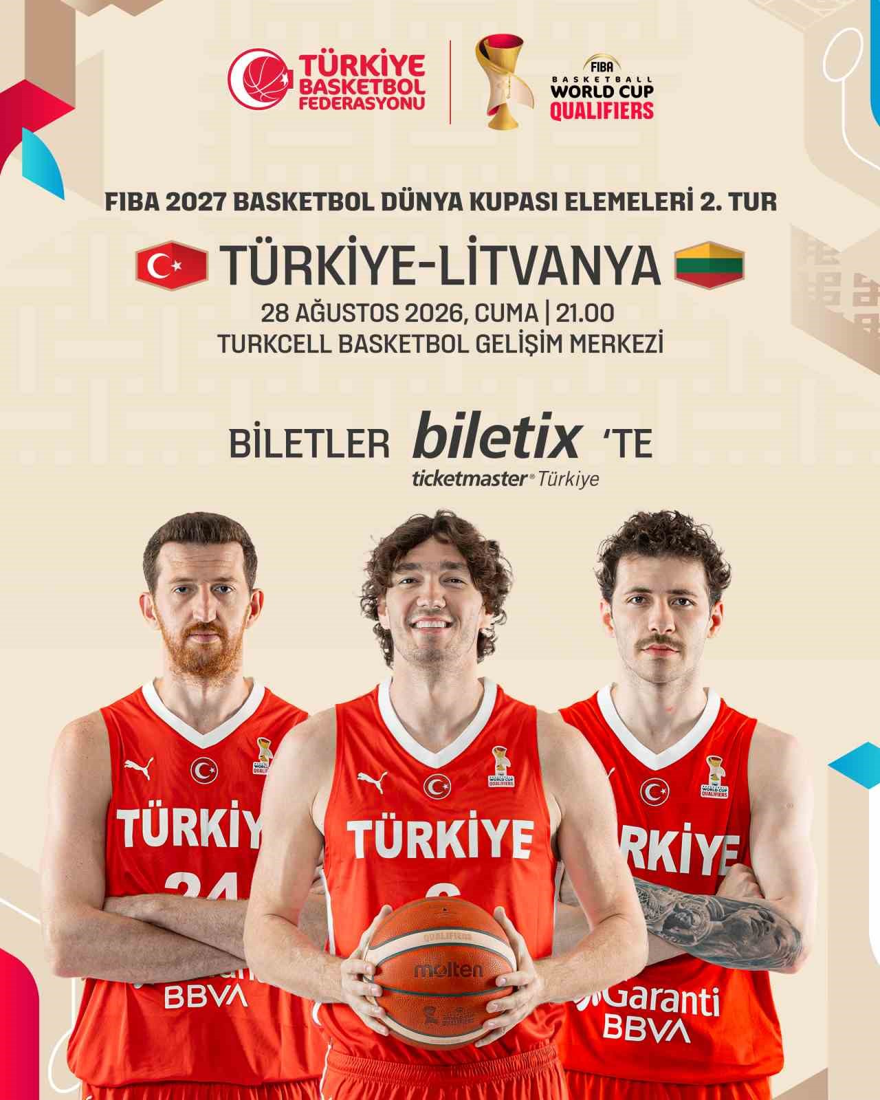 A Milli Erkek Basketbol Takımı’nın Litvanya maçı biletleri satışta
