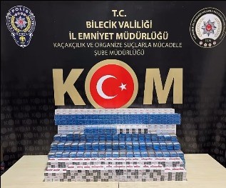 Bilecik polisi bir tırda bin 210 paket kaçak sigara ele geçirildi
