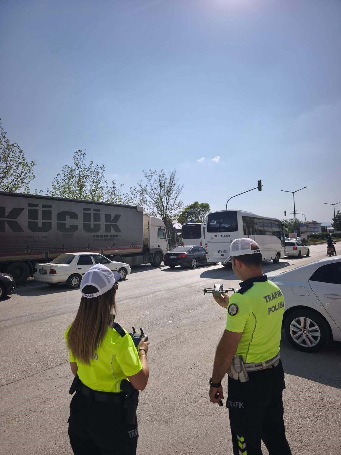 Bilecik’te trafik denetimine drone desteği

