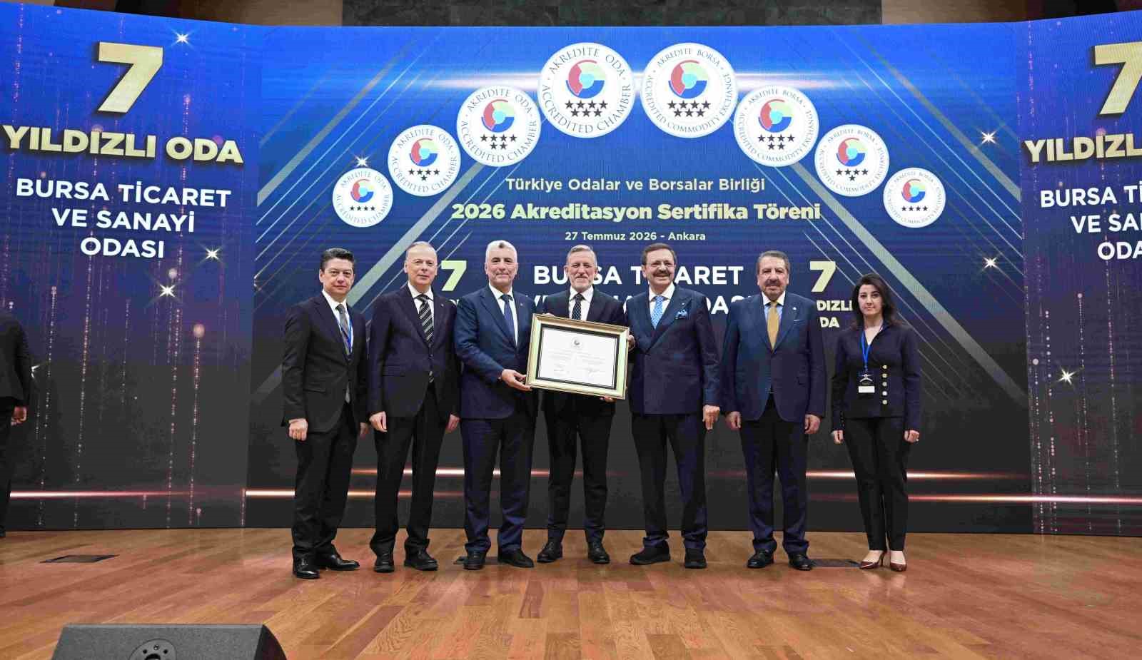 BTSO’nun hizmet kalitesine 7 yıldızlı tescil
