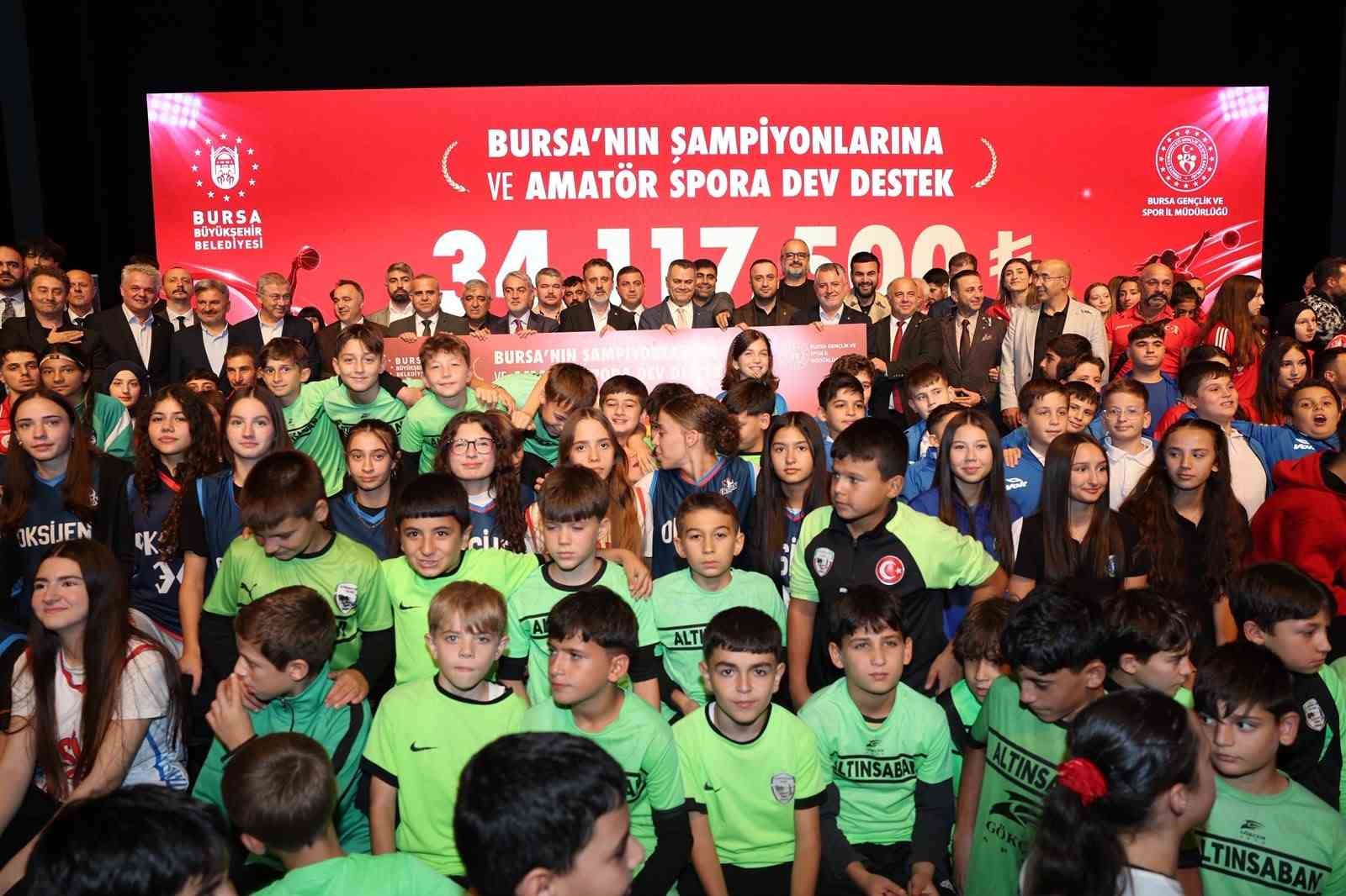 Bursa’nın şampiyonlarına ve amatör spora dev destek
