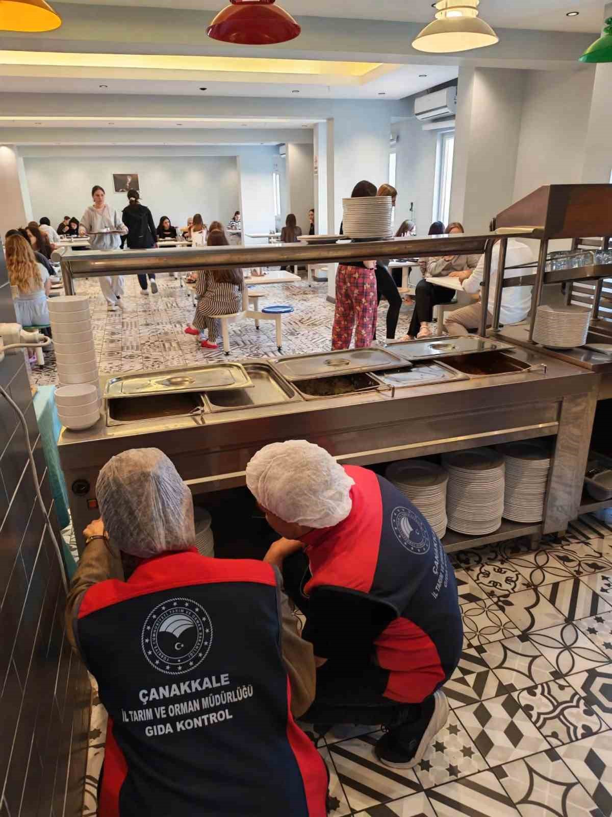 Çanakkale’de öğrenci yurtları yemekhanelerine eş zamanlı denetim
