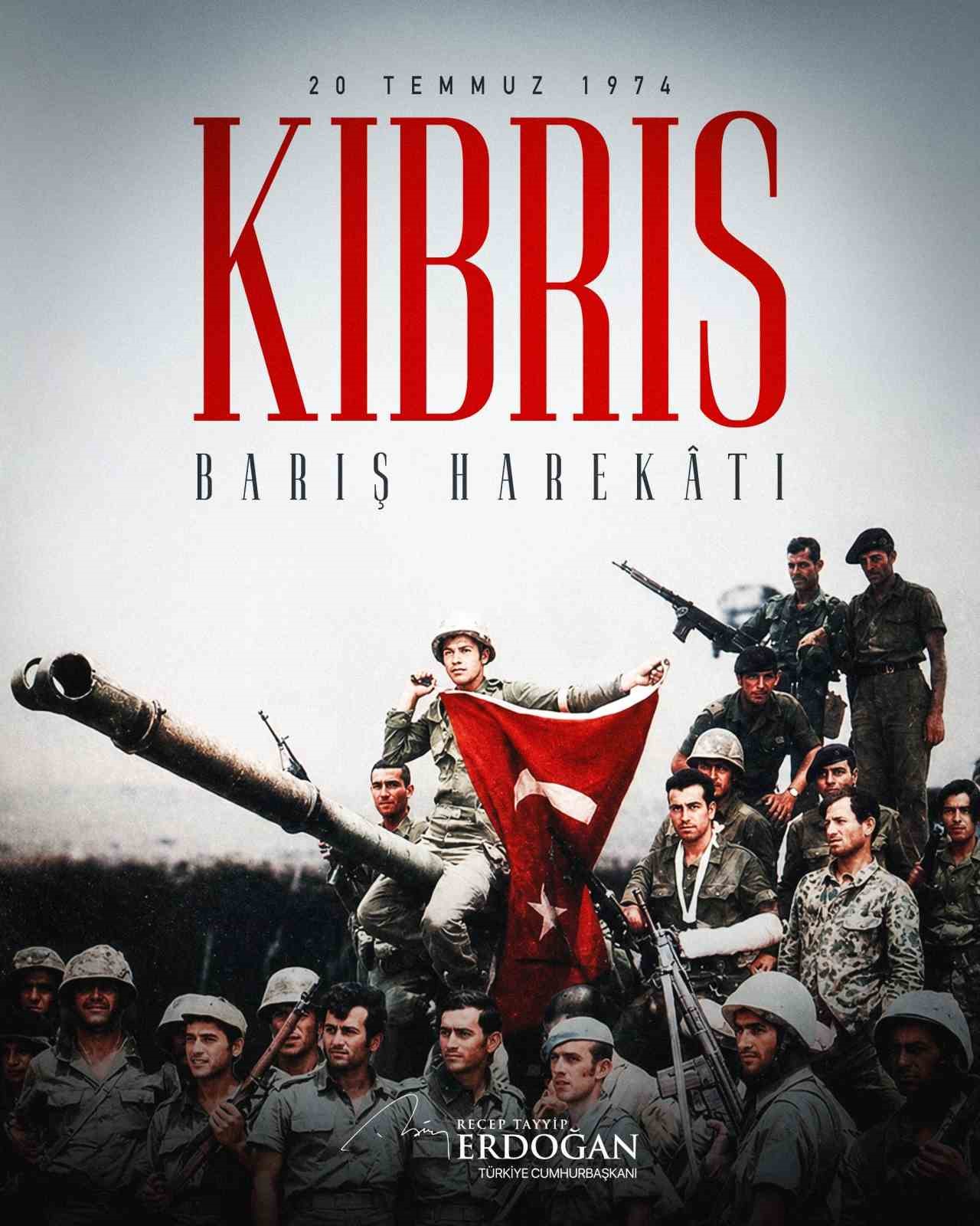 Cumhurbaşkanı Erdoğan: "Kıbrıs Türk halkını haklı mücadelesinde asla yalnız bırakmayacağız"
