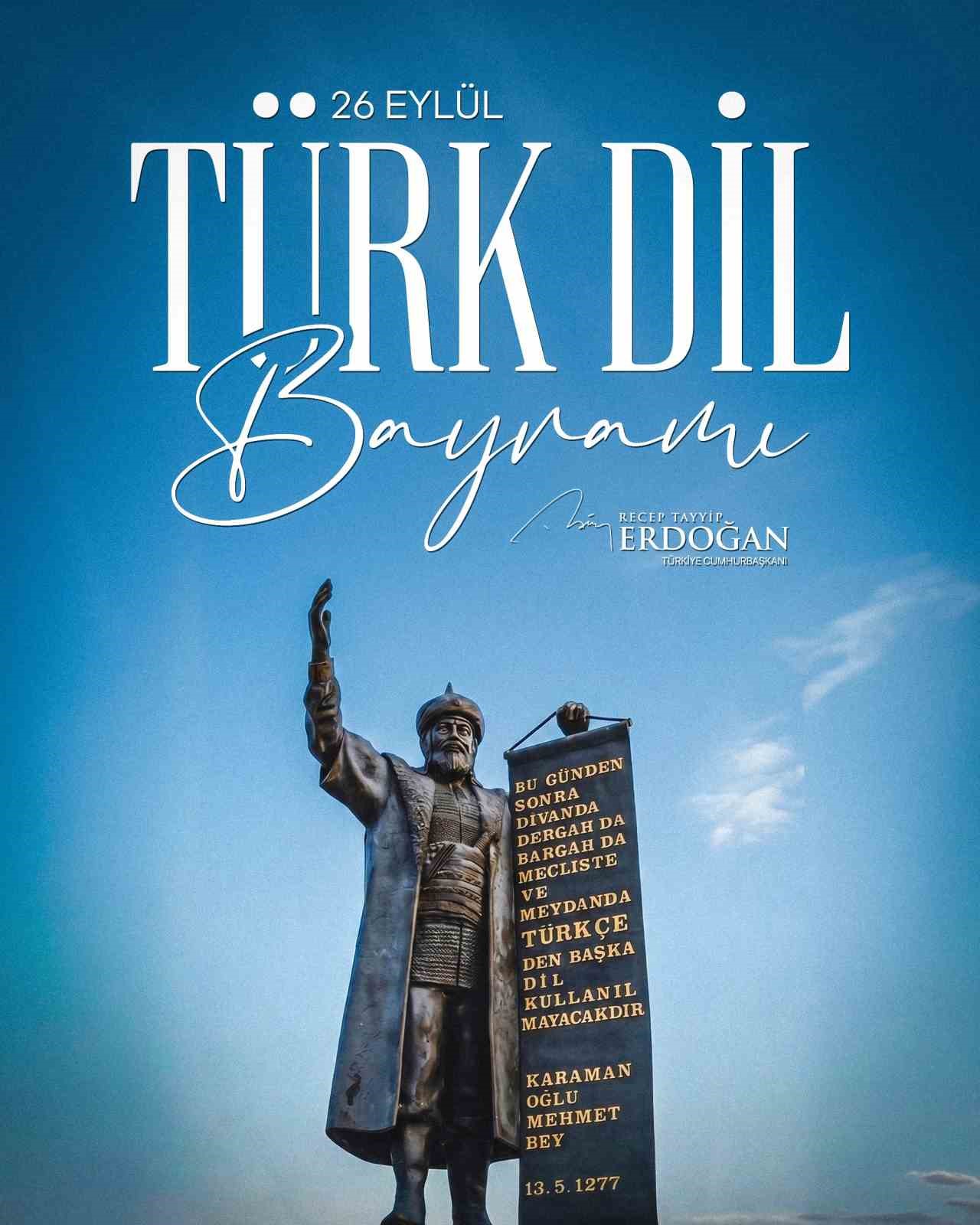 Cumhurbaşkanı Erdoğan’dan "26 Eylül Türk Dil Bayramı" paylaşımı
