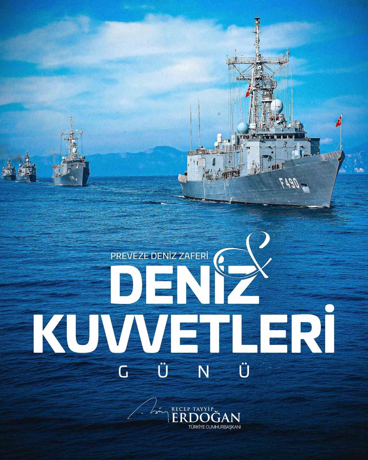 Cumhurbaşkanı Erdoğan’dan Preveze Deniz Zaferi’nin yıl dönümü mesajı
