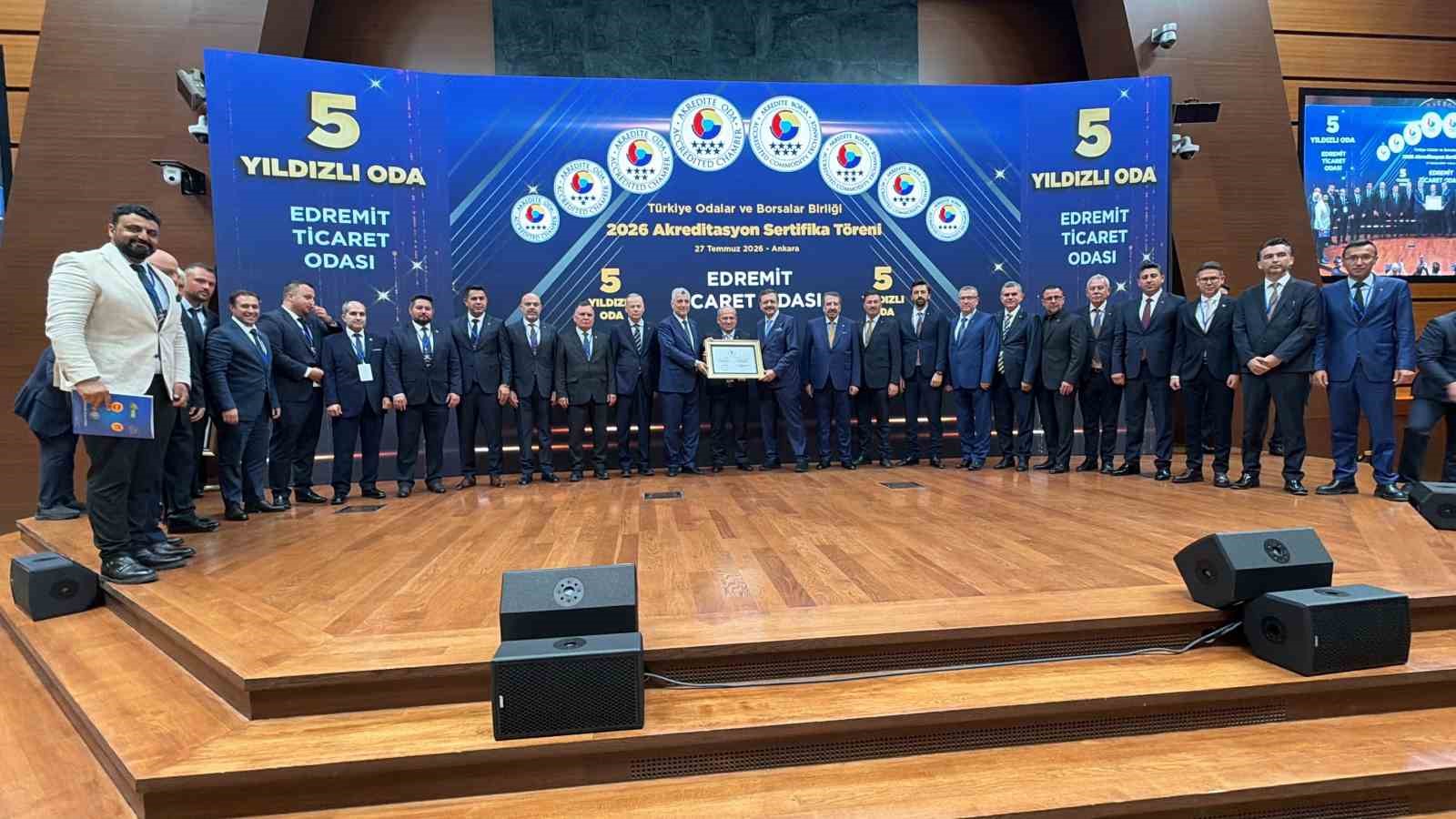 Edremit Ticaret Odası’na 5 yıldızlı akreditasyon
