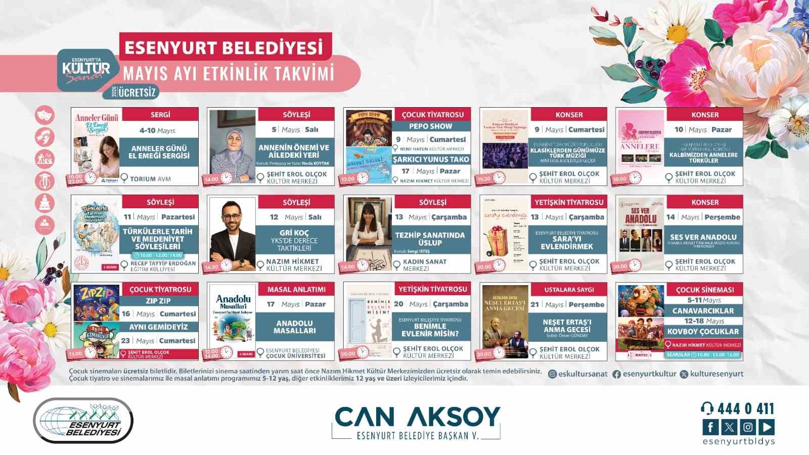 Esenyurt Belediyesi Mayıs ayı kültür sanat etkinlikleri başlıyor
