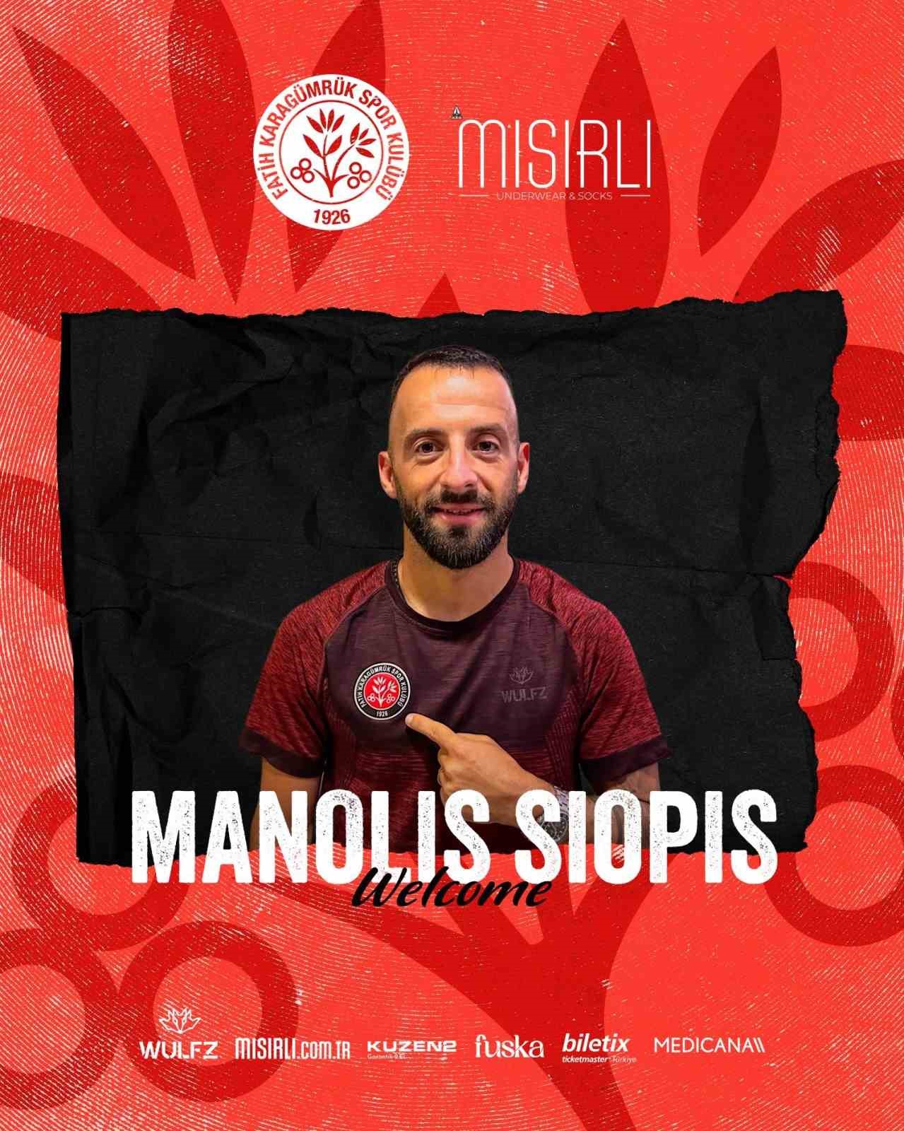 Fatih Karagümrük, Manolis Siopis’i renklerine bağladı
