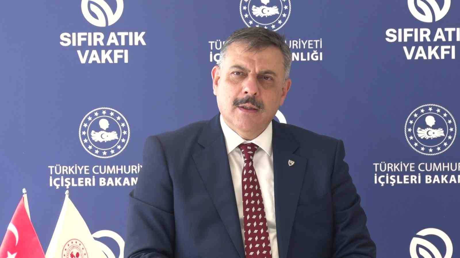 İçişleri Bakanı Çiftçi: "Sıfır atık konusunda Sıfır Atık Vakfımızla beraber iş ve güç birliği yapıyoruz"
