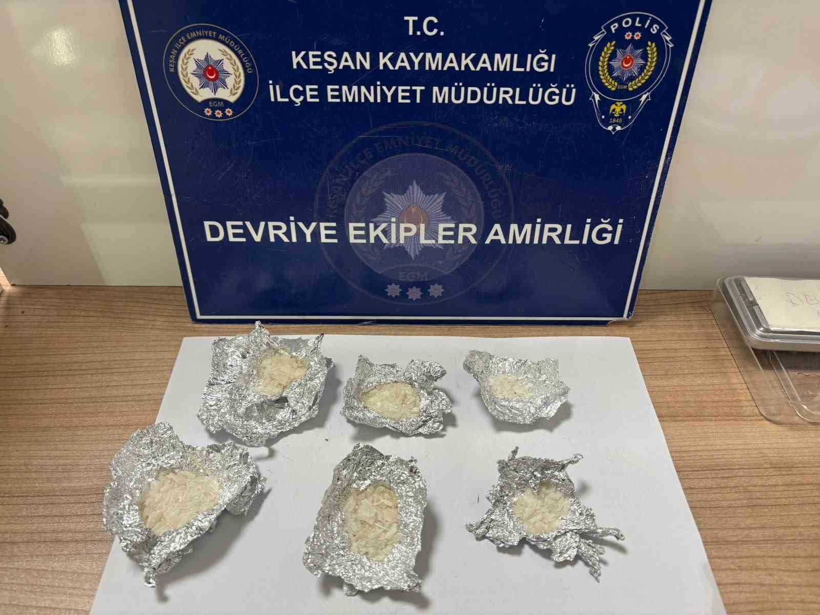 Keşan’da 22,96 gram metamfetamin ele geçirildi
