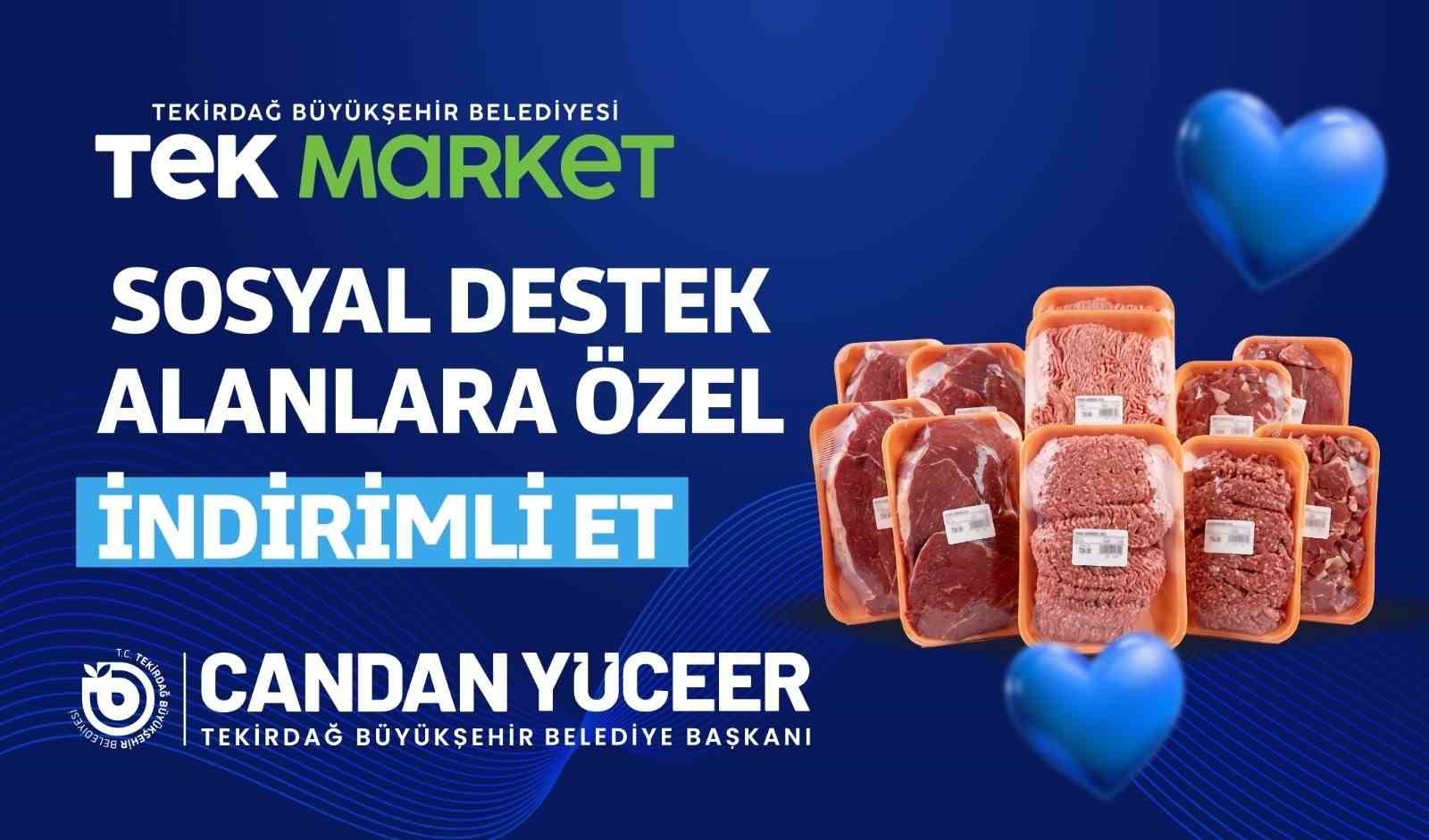 Sosyal destek alanlara özel indirimli et
