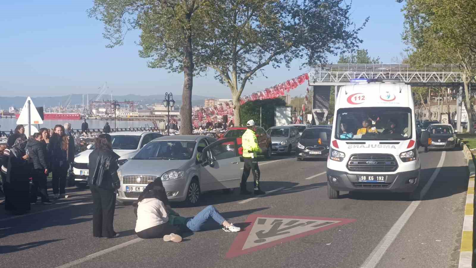 Tekirdağ’da sahil yolundaki kazada motosiklet sürücüsü yaralandı
