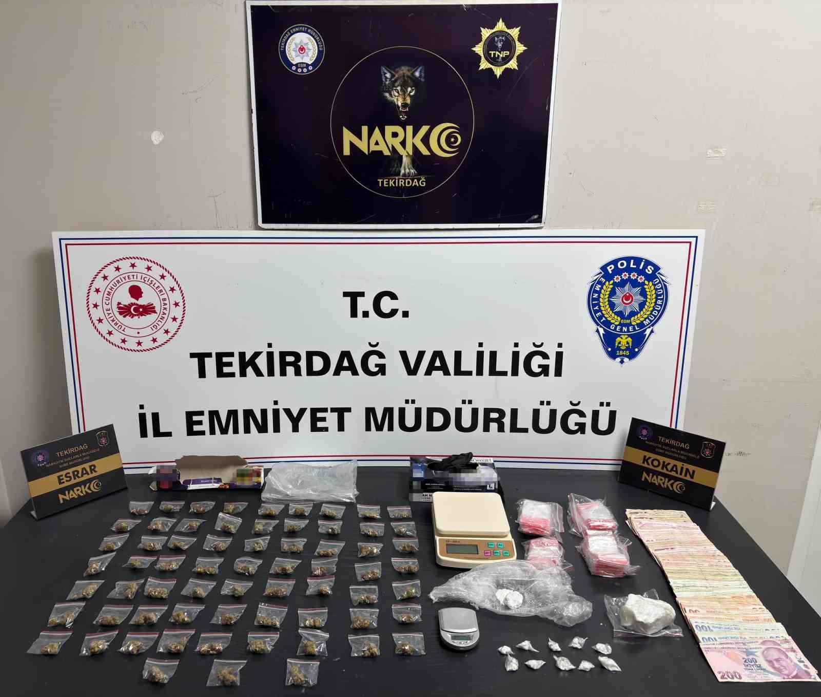 Tekirdağ’da uyuşturucu operasyonlarında 220 şüpheliye işlem
