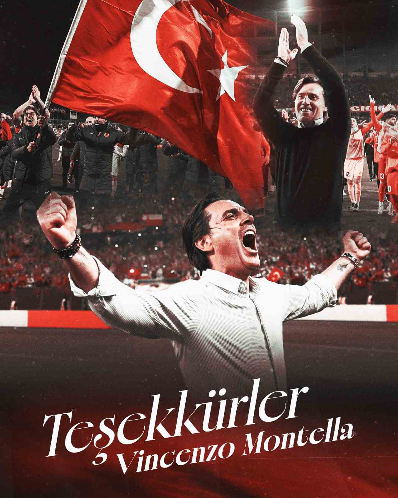 TFF’den Vincenzo Montella’ya teşekkür
